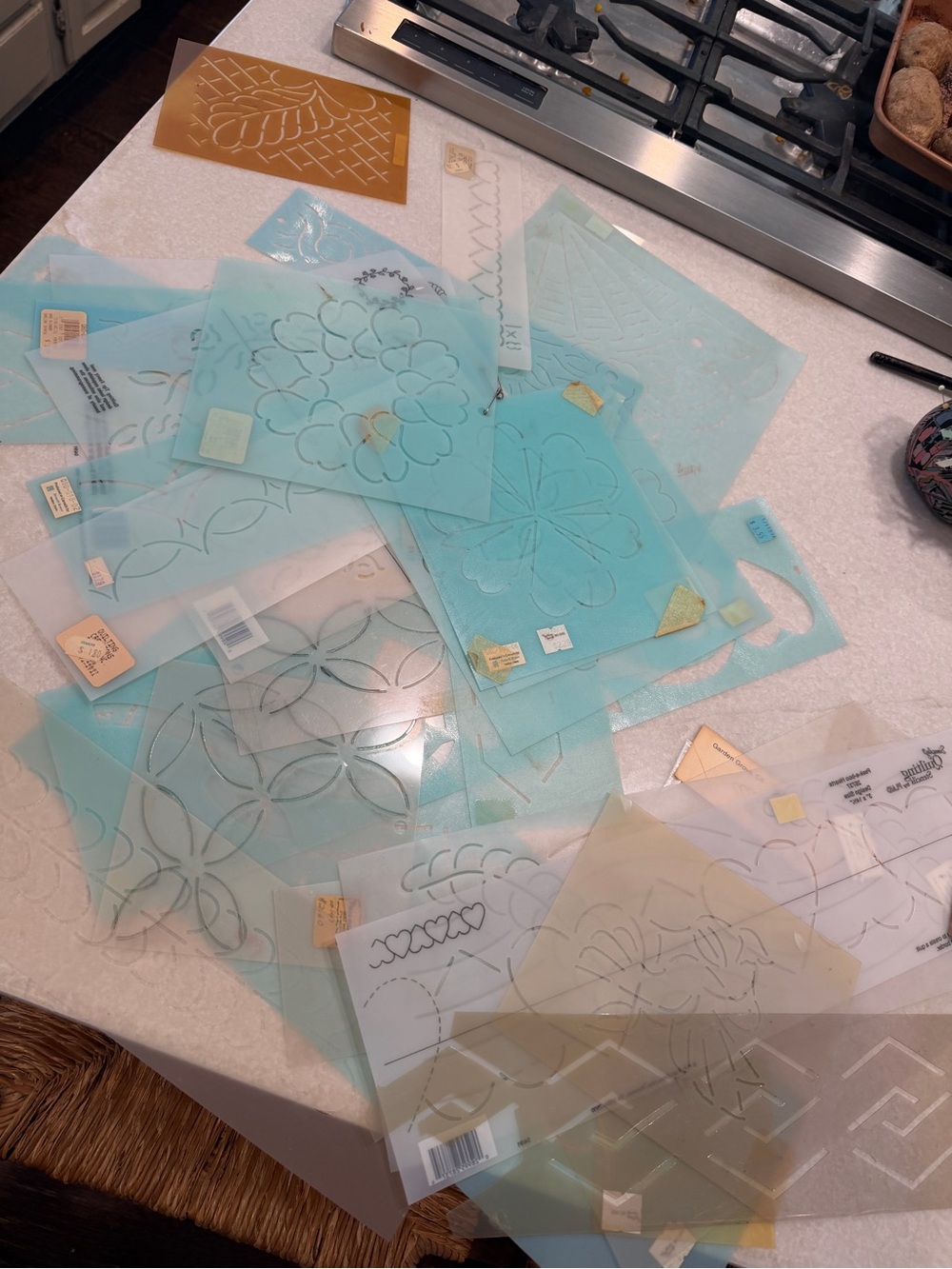 Huge lot of quilt Craft Stencil Set for Home Design - Reusable Pattern Templates